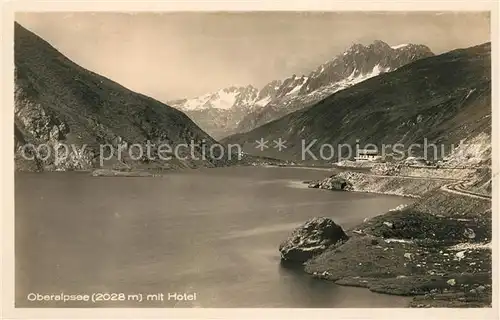 AK / Ansichtskarte Oberalpsee mit Hotel Kat. Andermatt