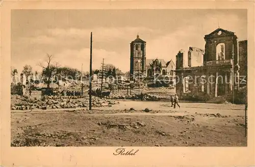 AK / Ansichtskarte Rethel Ardennes Kirche Truemmer 1. Weltkrieg Nr 281 von Zensur genehmigt Kat. Rethel