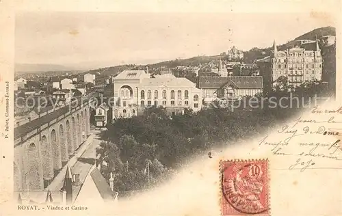 AK / Ansichtskarte Royat les Bains Viaduc et Casino