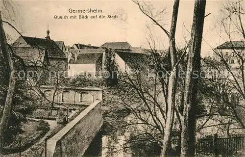 AK / Ansichtskarte Germersheim Queich mit Blick auf die Stadt Kat. Germersheim