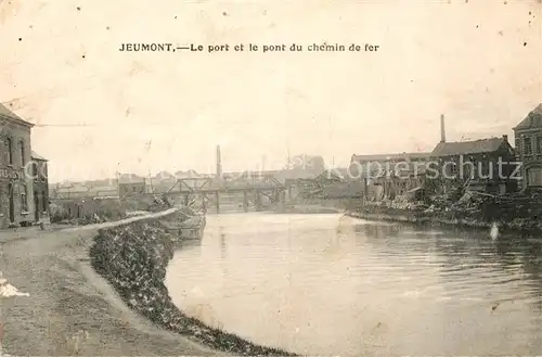 AK / Ansichtskarte Jeumont Le port et pont du chemin de fer Kat. Jeumont