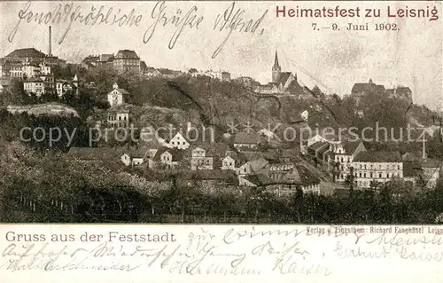 AK / Ansichtskarte Leisnig Heimatsfest zu Leisnig Juni 1902 Kat. Leisnig