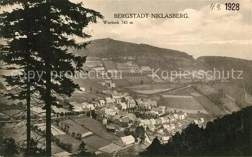 AK / Ansichtskarte Niklasberg Blick ins Tal auf die Bergstadt Warteck Kat. Tschechische Republik