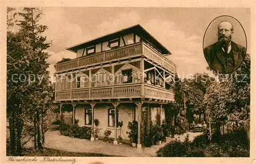 AK / Ansichtskarte Klosterlausnitz Bad Weinschaenke und Gaertnerei Portrait H. Sachse Kat. Bad Klosterlausnitz