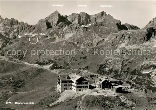 AK / Ansichtskarte Rappenseehuette DAV Sektion Kempten Kat. Oberstdorf