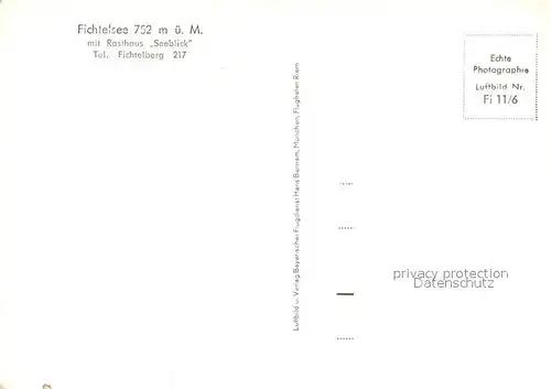 AK / Ansichtskarte Fichtelberg Bayreuth Fichtelsee Gasthaus Seeblick Fliegeraufnahme Kat. Fichtelberg