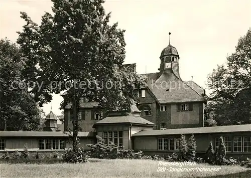 AK / Ansichtskarte Rheinsberg Diaet Sanatorium Hohenelse Kat. Rheinsberg