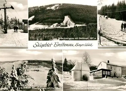 AK / Ansichtskarte Unterbreitenau Bischofsmais Skigebiet Winter Forstgasthof Kat. Bischofsmais