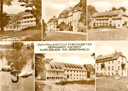 AK / Ansichtskarte Karlsburg Greifswald Zentralinstitut Diabetes Klinik Barock Schloss Kat. Karlsburg Greifswald