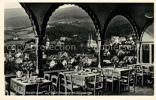 AK / Ansichtskarte Bad Flinsberg Swieradow Zdroj Blick vom Restaurant Waldfrieden Kat. 