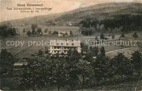 AK / Ansichtskarte Bad Schwarzbach Haus Sanssouci im Isergebirge Kat. Niederschlesien