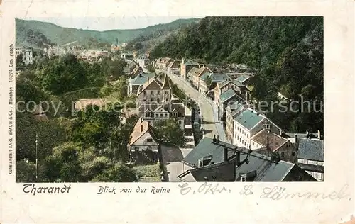 AK / Ansichtskarte Tharandt Panorama Blick von der Ruine Kat. Tharandt