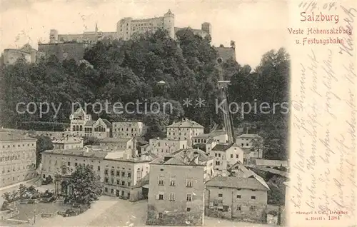 AK / Ansichtskarte Salzburg Oesterreich Veste Hohensalzburg und Festungsbahn Kat. Salzburg