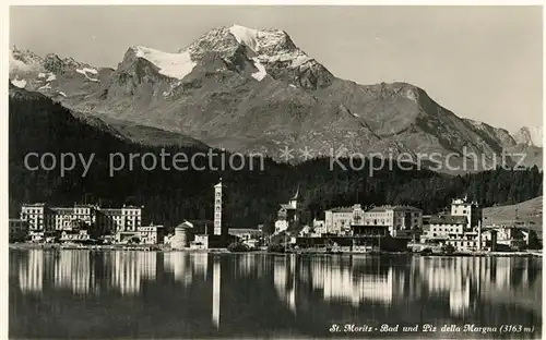 AK / Ansichtskarte St Moritz Bad GR mit Piz della Margna Kat. St Moritz