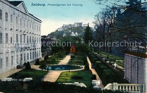 AK / Ansichtskarte Salzburg Oesterreich Mirabellgarten mit Festung Kat. Salzburg