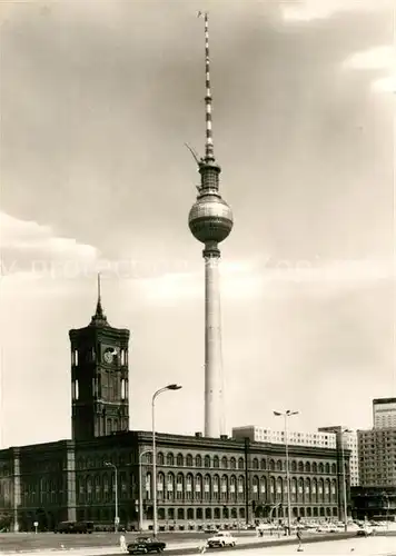 AK / Ansichtskarte Berlin Rotes Rathaus Fernseh UKW Turm Kat. Berlin