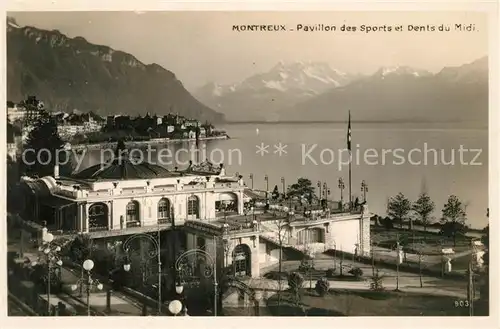 AK / Ansichtskarte Montreux VD Pavillon des Sports et Dents du Midi Kat. Montreux