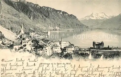 AK / Ansichtskarte Montreux VD et Dent du Midi Kat. Montreux