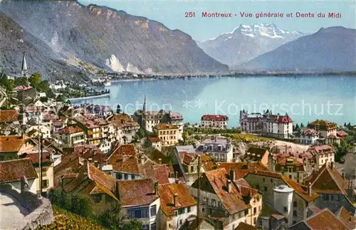 AK / Ansichtskarte Montreux VD Panorama et Dents du Midi Kat. Montreux