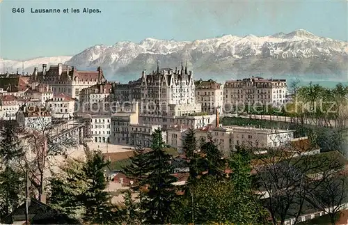 AK / Ansichtskarte Lausanne VD et les Alpes Kat. Lausanne
