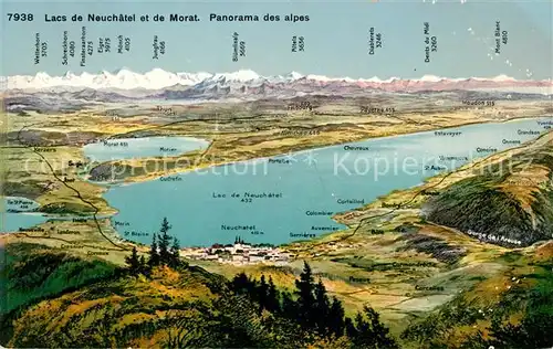 AK / Ansichtskarte Lac de Neuchatel et de Morat Kat. Neuchatel