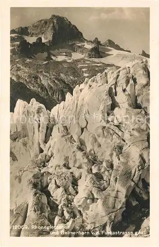 AK / Ansichtskarte Rhonegletscher Glacier du Rhone mit Gelmerhorn Kat. Rhone