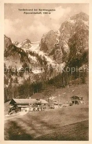 AK / Ansichtskarte Vorderbrand Alpenwirtschaft Kat. Berchtesgaden