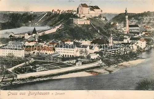 AK / Ansichtskarte Burghausen Salzach Stadt und Schloss Kat. Burghausen