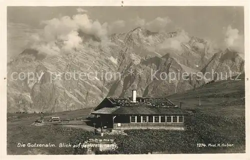 AK / Ansichtskarte Koenigssee Gotzenalm mit Watzmannblick