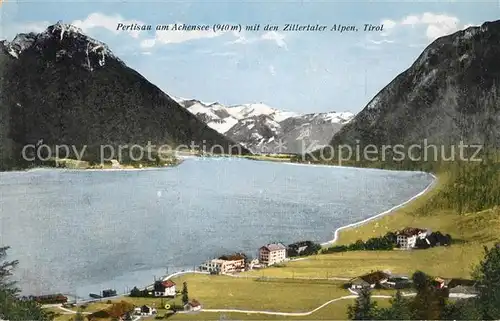 AK / Ansichtskarte Pertisau Achensee mit den Zillertaler Alpen Kat. Eben am Achensee