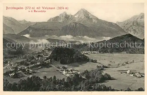 AK / Ansichtskarte Berchtesgaden mit Watzmann von der Marxenhoehe Kat. Berchtesgaden