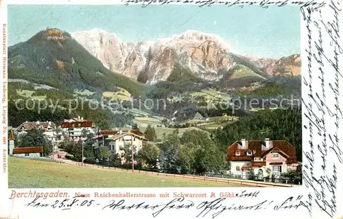 AK / Ansichtskarte Berchtesgaden Neue Reichenhallerstr mit Schwarzort und Goehl Kat. Berchtesgaden