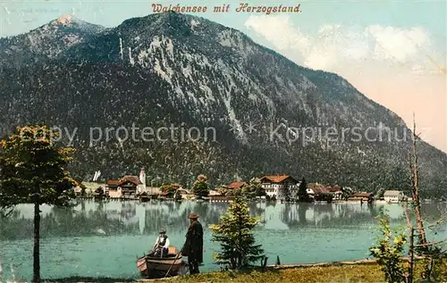 AK / Ansichtskarte Walchensee mit Herzogstand Kat. Kochel a.See