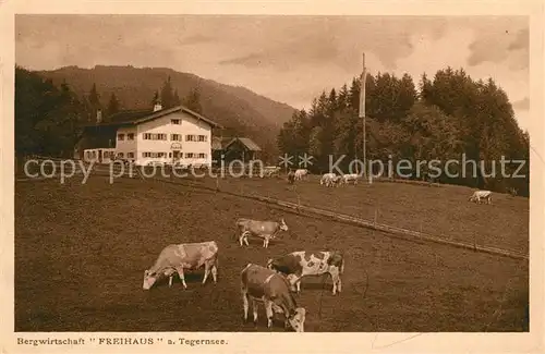 AK / Ansichtskarte Tegernsee Bergwirtschaft Freihaus Kat. Tegernsee