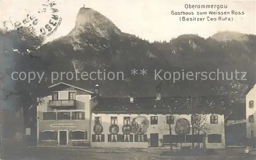 AK / Ansichtskarte Oberammergau Gasthaus zum Weissen Ross Kat. Oberammergau