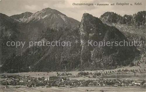 AK / Ansichtskarte Oberammergau Panorama mit Notspitze und Kofel Kat. Oberammergau