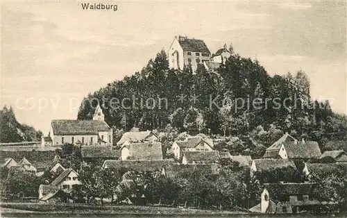 AK / Ansichtskarte Waldburg Wuerttemberg Teilansicht mit Burg Kat. Waldburg
