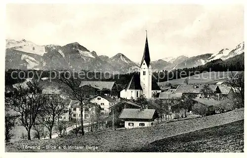 AK / Ansichtskarte Toerwang Ortsblick mit Kirche und Inntaler Berge Kat. Samerberg