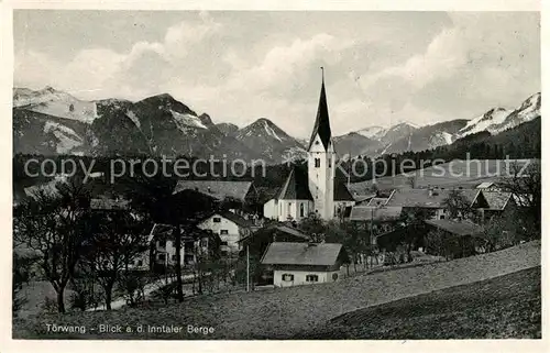 AK / Ansichtskarte Toerwang Teilansicht Kirche Inntaler Berge Kat. Samerberg