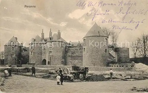 AK / Ansichtskarte Peronne Somme Ruines du Chateau Kat. Peronne