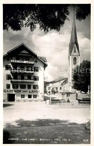 AK / Ansichtskarte Seefeld Tirol Gasthof Zum Lamm Kirche Kat. Seefeld in Tirol