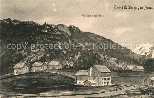 AK / Ansichtskarte Zwieselstein Soelden Gasthaus zur Post Alpen Kuenstlerkarte Kat. Soelden oetztal