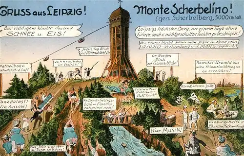 AK / Ansichtskarte Leipzig Monte Scherbelino Spruchkarte Kat. Leipzig