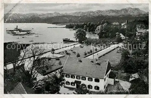 AK / Ansichtskarte Unterschondorf Panorama Alpenblick Kat. Schondorf a.Ammersee