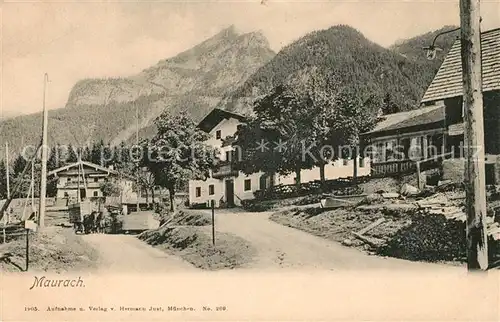 AK / Ansichtskarte Maurach Schnaitsee Dorfpartie mit Alpen Kat. Schnaitsee