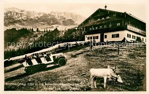 AK / Ansichtskarte Bad Toelz Blomberghaus mit Benediktenwandgruppe Kuh Kat. Bad Toelz