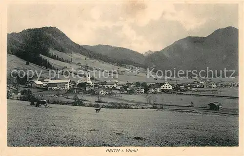 AK / Ansichtskarte Reit Winkl Gesamtansicht mit Alpenpanorama Kat. Reit im Winkl