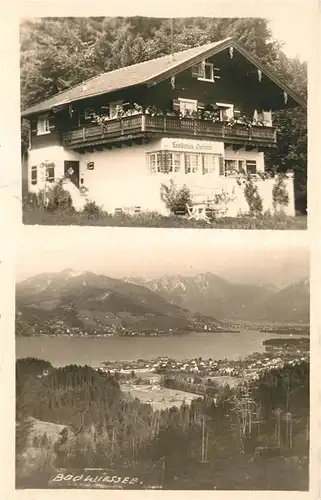 AK / Ansichtskarte Bad Wiessee Landhaus Carlotta Panorama Tegernsee Alpen Kat. Bad Wiessee
