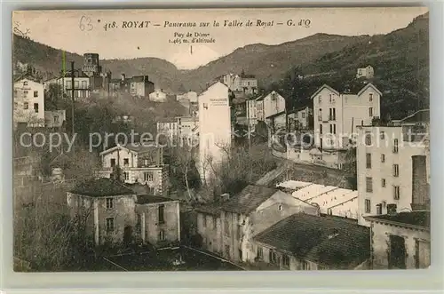 AK / Ansichtskarte Royat les Bains Panorama sur la Vallee de Royat