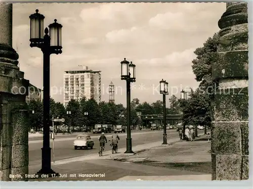 AK / Ansichtskarte Berlin Strasse des 17. Juni mit Hansaviertel Kat. Berlin